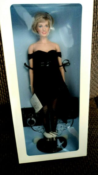 Franklin 16 " Diana Princess Of Glamour Black Dress Doll Nrfb