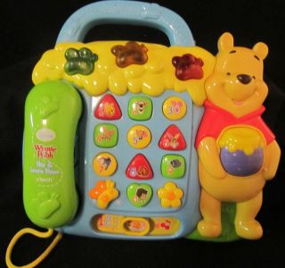 Vtech Winnie The Pooh Play And Learn Phone Numbers Characters Music Lights Up