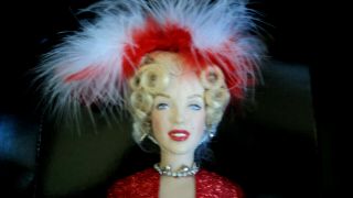 Franklin Marilyn Monroe Red Dress Portrait Doll Nrfb