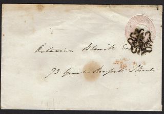 1d Pink Envelope London Number 6 In Maltese Cross Ap 27 1844 Bishop Of York Seal