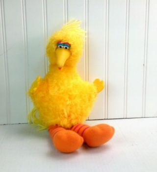Hasbro Softies Big Bird - Sesame Street Vintage 1986 Pbs 14 " Plush Stuffed Animal
