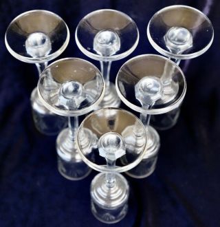 6 vintage Cut Crystal Liqueur Port Schnapps Glasses 100ml each 2