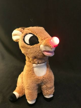 Rudolph The Red Nosed Reindeer Singing Plush Gemmy Light Up Nose