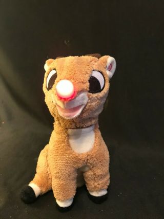 Rudolph The Red Nosed Reindeer Singing Plush Gemmy Light Up Nose 3