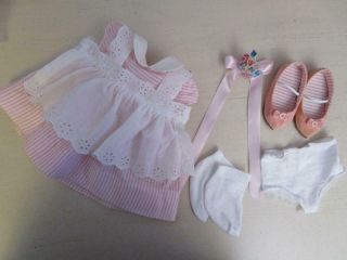Mattel Chatty Cathy Pink Peppermint Stick Dress Pinafore Set Japan Shoes