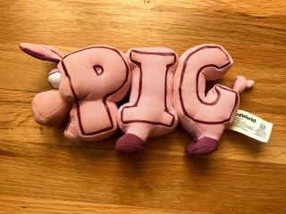 Word World Magnetic Plush Pig Stuffed Animal Pull Apart Educational Toy Pbs