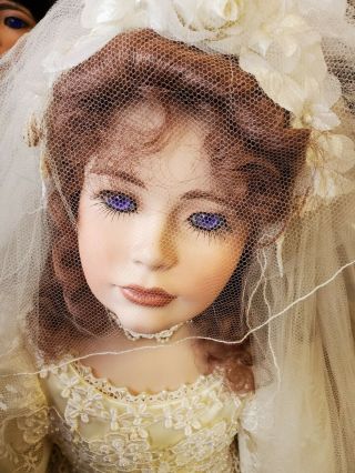 Absolutely Porcelain 33 " Artist Doll Bride Handcrafted By Josephine