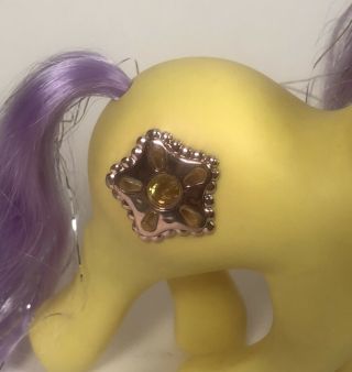 Vintage G1 My Little Pony PRINCESS STARBURST Yellow Purple MLP - 1987 2