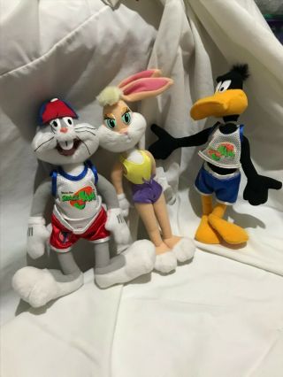 Wb1996 Space Jam Looney Tunes Bugs Bunny,  Lola Bunny,  Daffy Duck Plush -