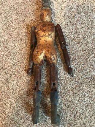 Unique Antique Wood Unknown Ellis Bucherer type jointed Ethnic Indian Asian Doll 3