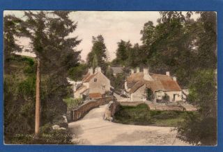 West Kington Nr Chippenham Castle Combe Pc 1911 Temporary Rubber Postmark W905