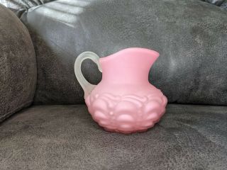 Victorian Consolidated Glass Co.  Guttate Pink Eapg Art Glass Pitcher