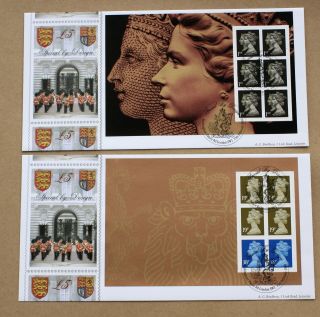 SPECIAL BY DESIGN SET OF 4 BRADBURY BOOKLET PANE FDC ' S BUCKINGHAM PALACE RD H/S 3