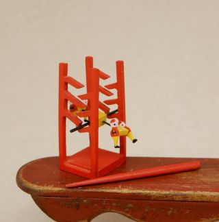 Vintage Bill Burkey Climbing Ladder Kinetic Nursery Toy Dollhouse Miniature 1:12