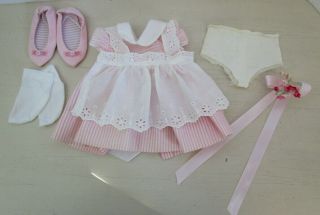 Mattel Chatty Cathy Pink Peppermint Stick Dress Pinafore Set Tagged