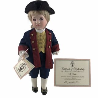 2001 Wendy Lawton The Patriot Porcelain Doll Male 11 " Limited Edition 96 Of 250