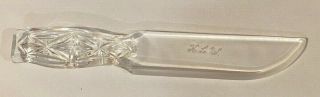 Vintage Depression Glass Cake Fruit Knife Crystal 7 1/2in