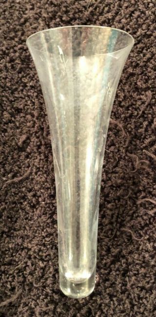 Cambridge Candle Arm 1633 Peg Vase 5.  25 " Round Bottom - Clear