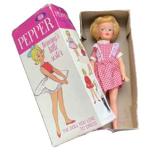Vintage 1960’s Ideal Pepper Doll Lemon Blonde Hair Tammys Little Sister