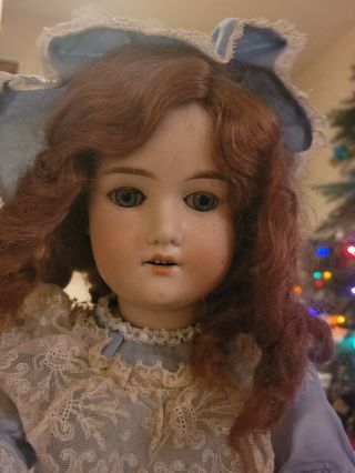 23 " German Antique Porcelain Doll Marked G.  B.  Germany With Compo Body