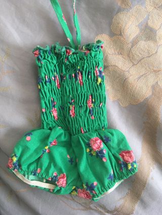 Madam Alexander Vintage Cissy Doll 50’s Bathing Suit Green Floral 6,  5”