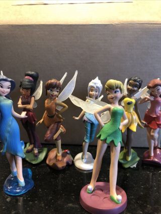 7 Disney Princess Tinker Bell Fairy Family Figures Dolls Toy 3.  5 Inch
