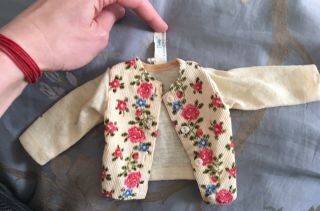 Madam Alexander Vintage Cissy Doll’s Sweater Floral 50’s Tagged Delicate Clothes