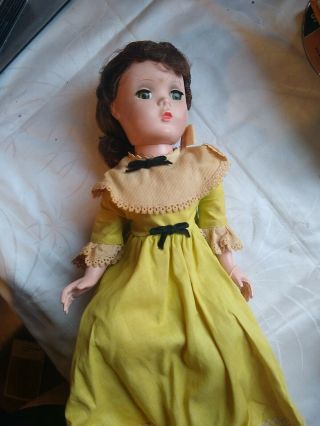 Vintage 1954 Madame Alexander Jo Doll,  Little Women Maggie Face Jointed Knee 14 "