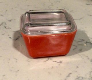 Vintage Retro Red Pyrex Refrigerator Dish With Glass Lid - 501 - B / 501 - C