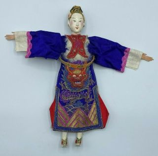 Antique Chinese Opera Paper Mache Doll,  10.  1/4 