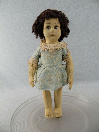 13 " Well Loved Antique Cloth Felt Lenci Doll Series 111 For Display/ Restore Tlc