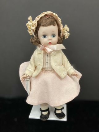 Vtg Bkw Madame Alexander - Kins Doll Tagged Pink " Wendy Has Separates " - Stand