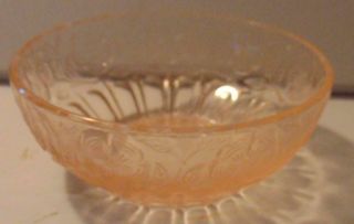 Vintage Small Pink Depression Glass Berry Bowl,  Mayfair Pattern