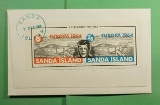 Dr Who 1964 Gb Sanda Island Fdc John F Kennedy Jfk Ovpt S/s F67595