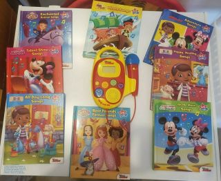 Disney Junior Sing With Me Microphone Music Player Plays 50 Songs - 8 Books