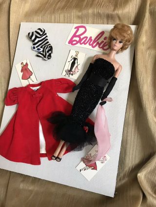Vintage 1961 Blonde Bubblecut Barbie,  With All Barbie Clothes