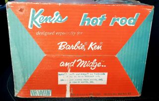 Vintage KEN ' S HOT ROD Car 1964 Mattel By IRWIN BARBIE KEN Doll 2