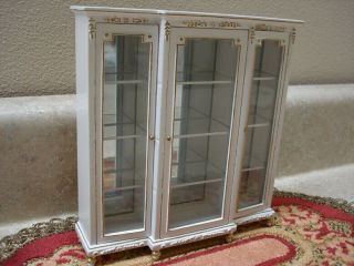 Dollhouse Miniatures Bespaq Display Cabinet With Mirror Backing