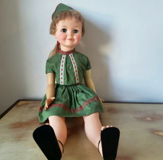 Vintage Miss Ideal Terry Twist Sp - 25 - S Doll Hair Swedish Folk Dress