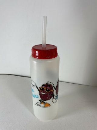 The California Raisins Vintage 1987 Plastic Water Bottle With Straw Applause