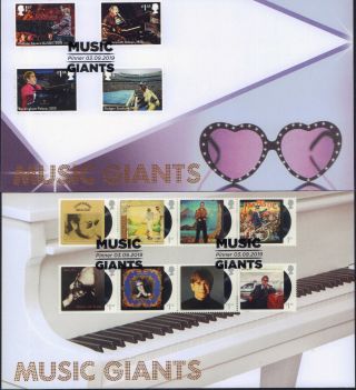(63175) Gb Buckingham Fdc X2 Elton John Music Giants Pinner 2019