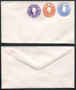 Escp875 Kgvi 4d And 1/2d Plus Qeii 3d Compound Stamped To Order Envelope