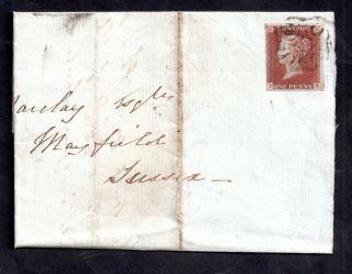 Gb Qv 1841 1d Red Imperf On Cover To Mayfield Fine Maltese Cross Ws20465