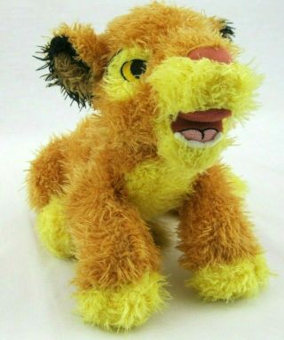 Disney Store The Lion King Simba Plush Stuffed Animal 10 " Feather Shaggy Fur