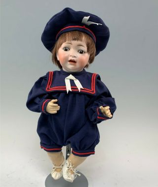 Adorable Antique 14 " German Hertel Schwab 152 Character Baby Doll