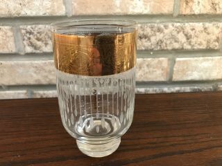 Mid Century Modern Culver Tyrol Gold Rim Rocks Barware Glasses 5.  5” Replacement