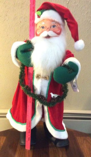 Annalee Mobilitee Doll Vintage Christmas Yuletide Mr.  Santa Large 30 Inch