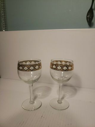 Culver Valencia Set Of 2 Wine Glasses 5 3/4 "
