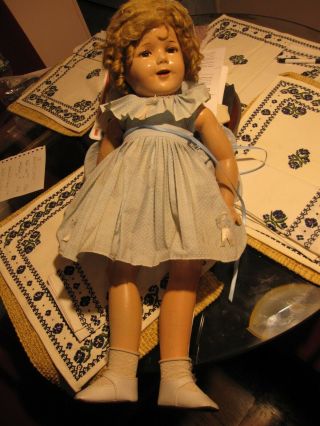 Shirley Temple Ideal 1930’s Large 27” Composition Doll As - Is