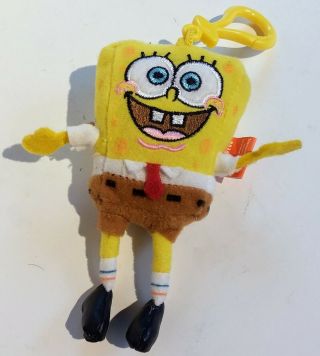 Spongebob Squarepants Plush Keychain 2002 Nickelodeon Viacom